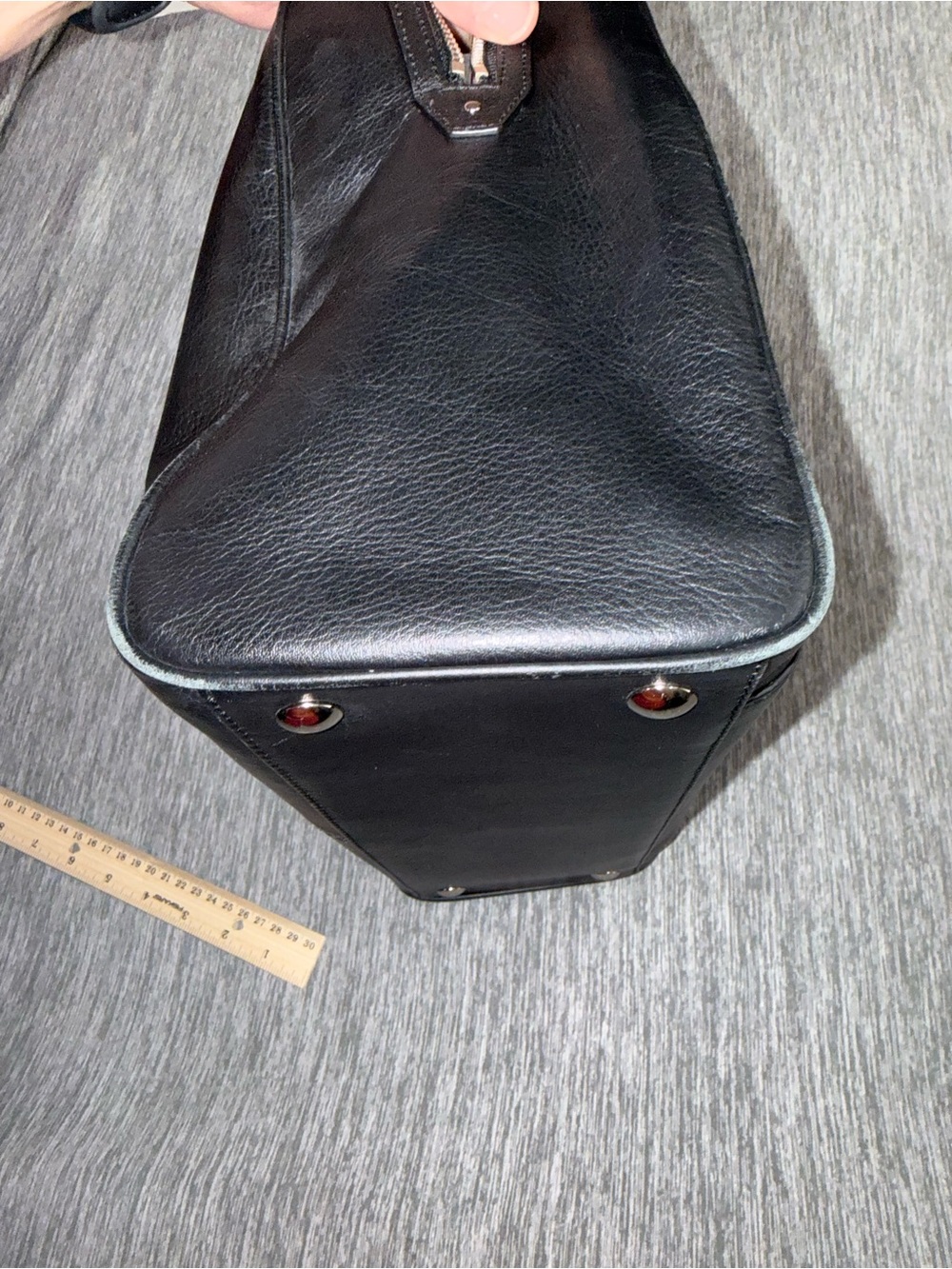 Coach Black Leather Taylor Satchel with Pink Scarf Accent - Picture 10 of 16